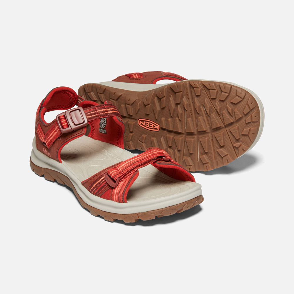 Keen Outdoor Sandalet Kadın Mercan/Kırmızı - Terradora Ii Open Toe - Türkiye LFJI09368